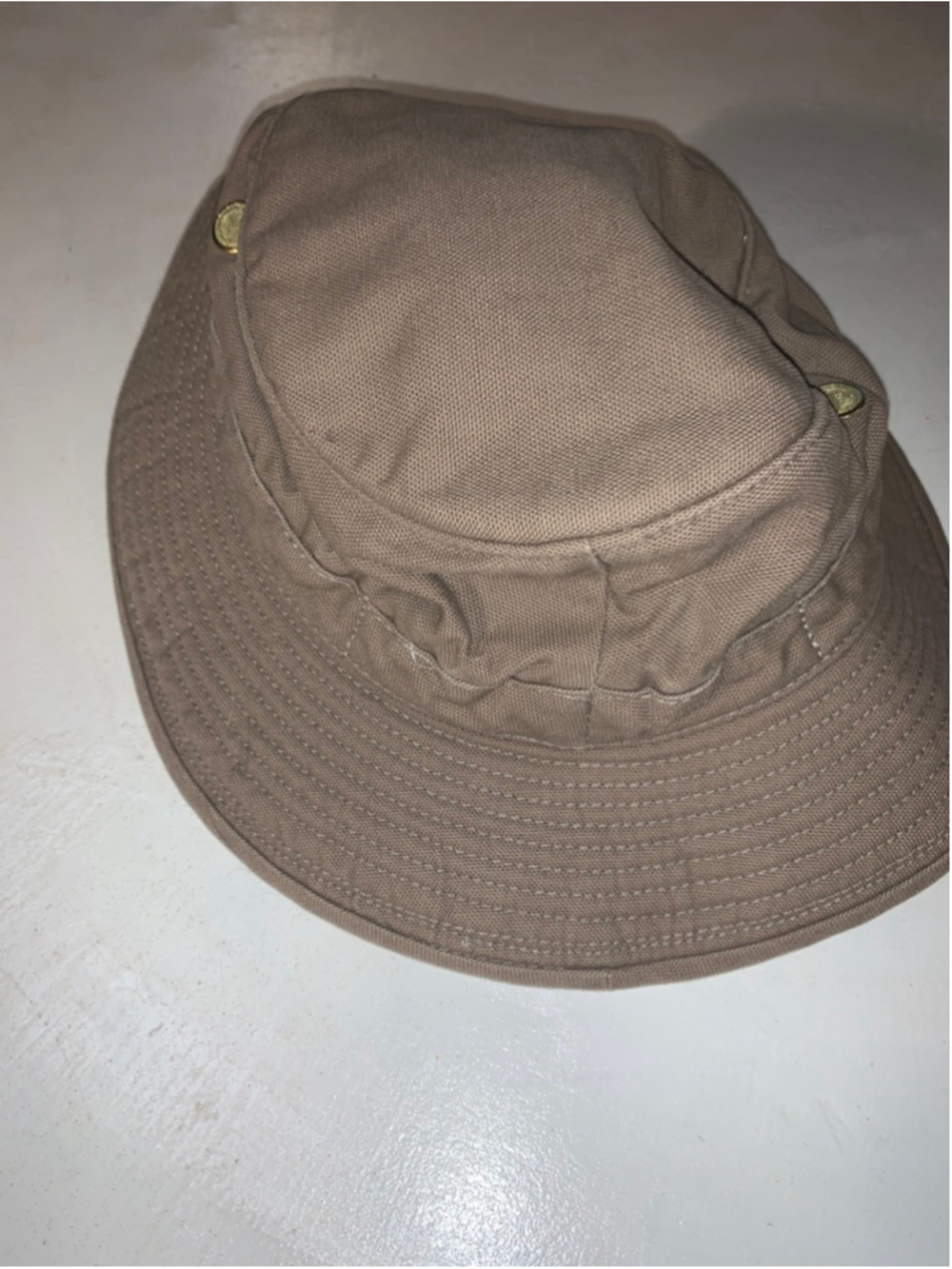 Men's LOGISTIK unicorp Brown Bucket Hat One Size with Gold Accents